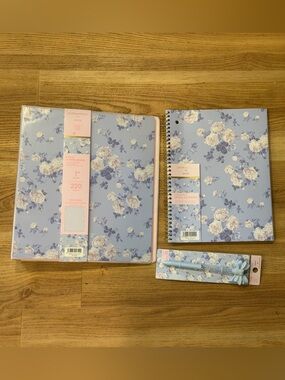 Love Shack Fancy x Target notebook binder pen bundle. Ever blooming rosettes